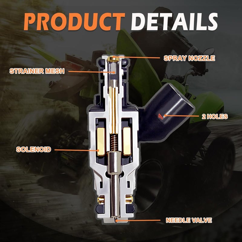 WEILEITE Fuel Injector 2 Hole Compatible with HiSun EFI UTV ATV 450 500 550 Massimo TSC MSU YS Cowboy Bennche Coleman Cub Cadet Tractor 2011-2018 Replaces 28160355 16400-004C-0000 - Image 4